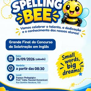 Imagem da notícia FINAL DO SPELLING BEE ACONTECE NESTE SÁBADO (26)