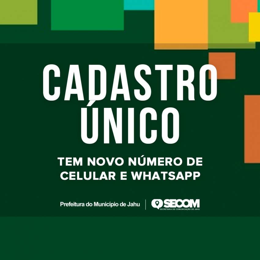 Setor de Cadastro Único da Prefeitura altera número de celular e WhatsApp