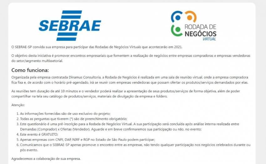 SEDEMP CONVIDA EMPRESÁRIOS PARA RODADA DE NEGÓCIOS