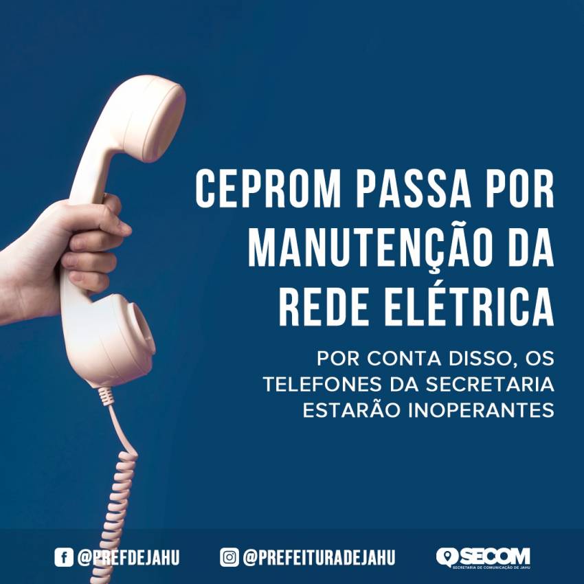 CEPROM PASSA POR MANUTENÇÃO DA REDE ELÉTRICA