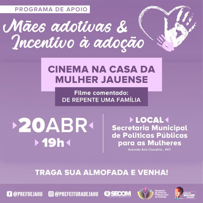 EXIBIÇÃO DE FILME TEM ADOÇÃO COMO TEMÁTICA