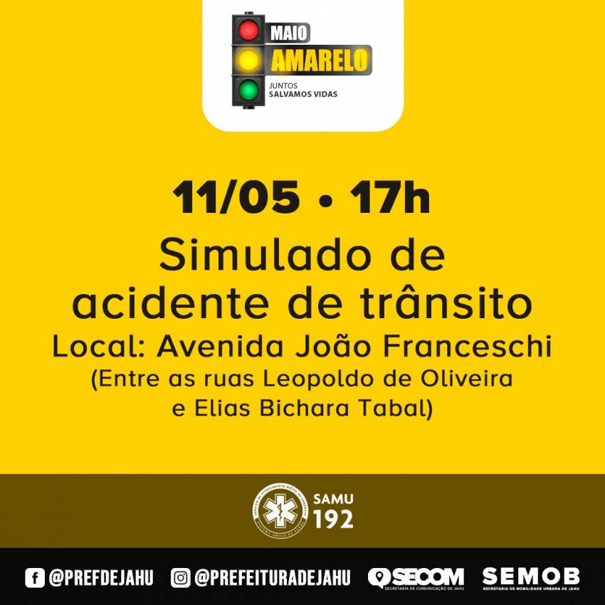 #MAIOAMARELO Confira a programação de hoje!