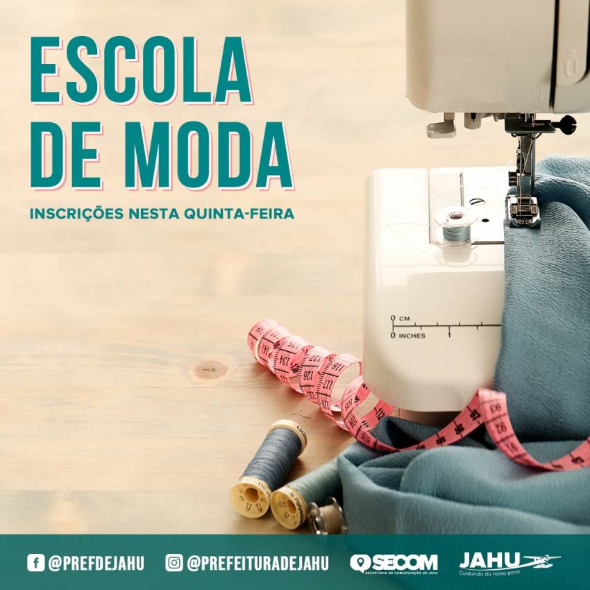 PREFEITURA INSCREVE PARA CURSO ESCOLA DE MODA