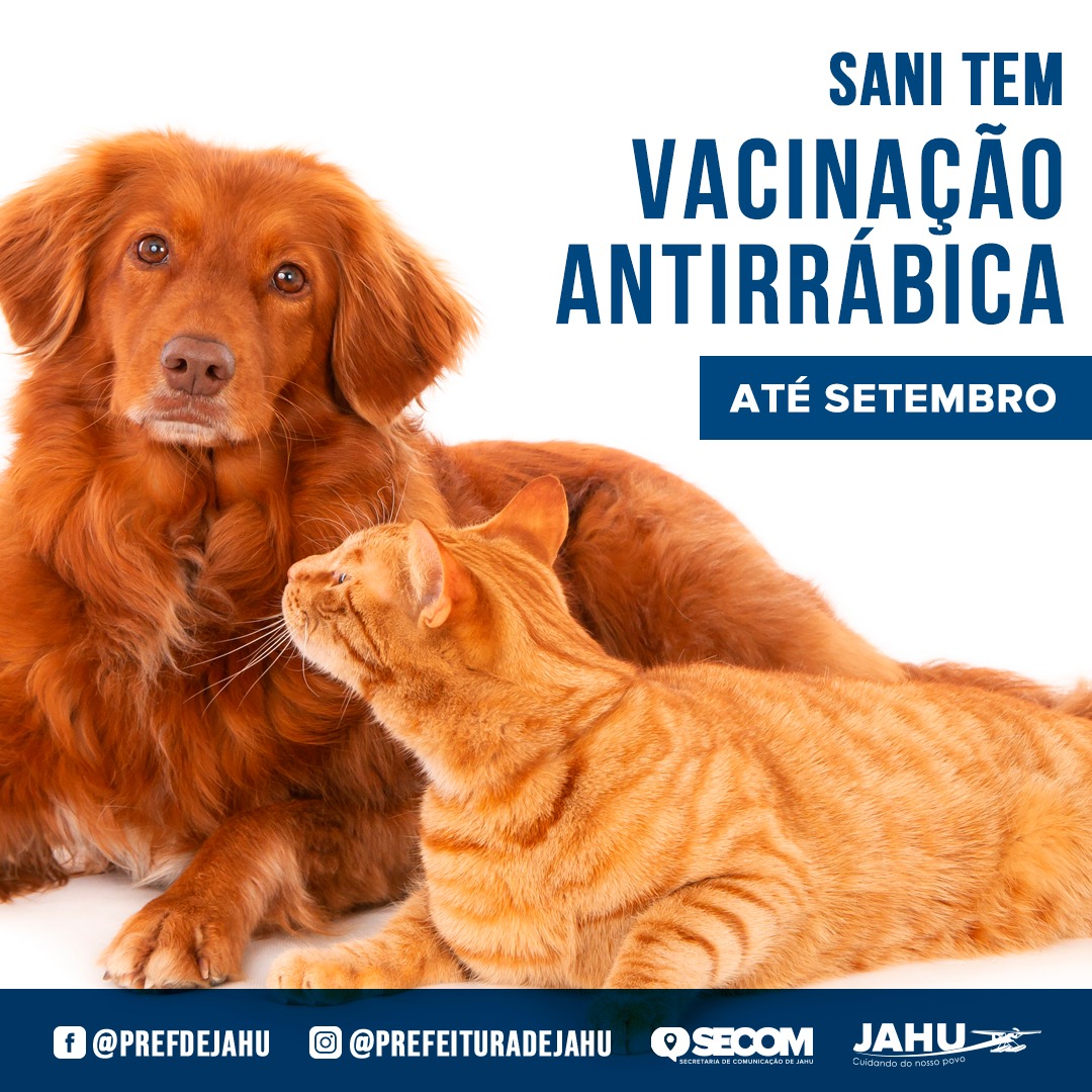 SANI TEM VACINAÇÃO ANTIRRÁBICA ATÉ SETEMBRO
