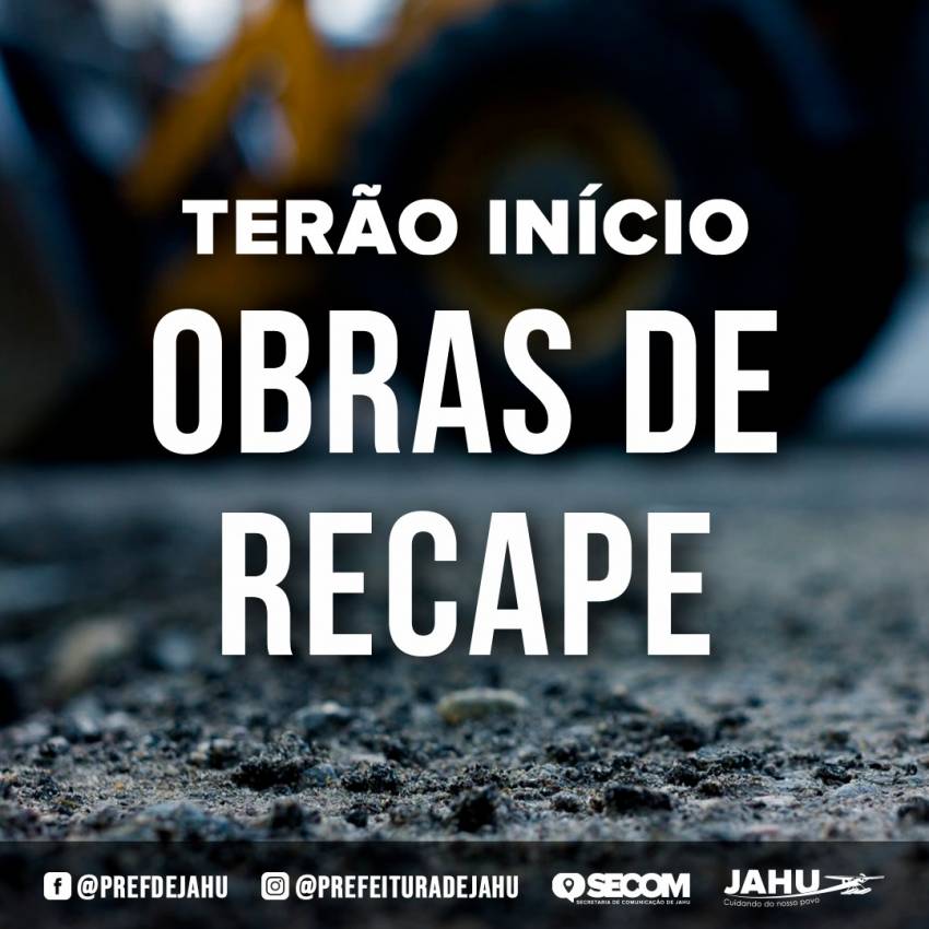 OBRAS DE RECAPE DE AVENIDAS TERÃO INÍCIO