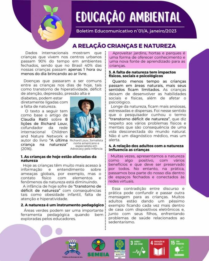 A RELAÇÃO ENTRE AS CRIANÇAS E A NATUREZA