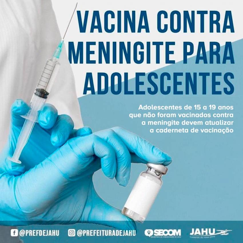 VACINA CONTRA MENINGITE PARA ADOLESCENTES