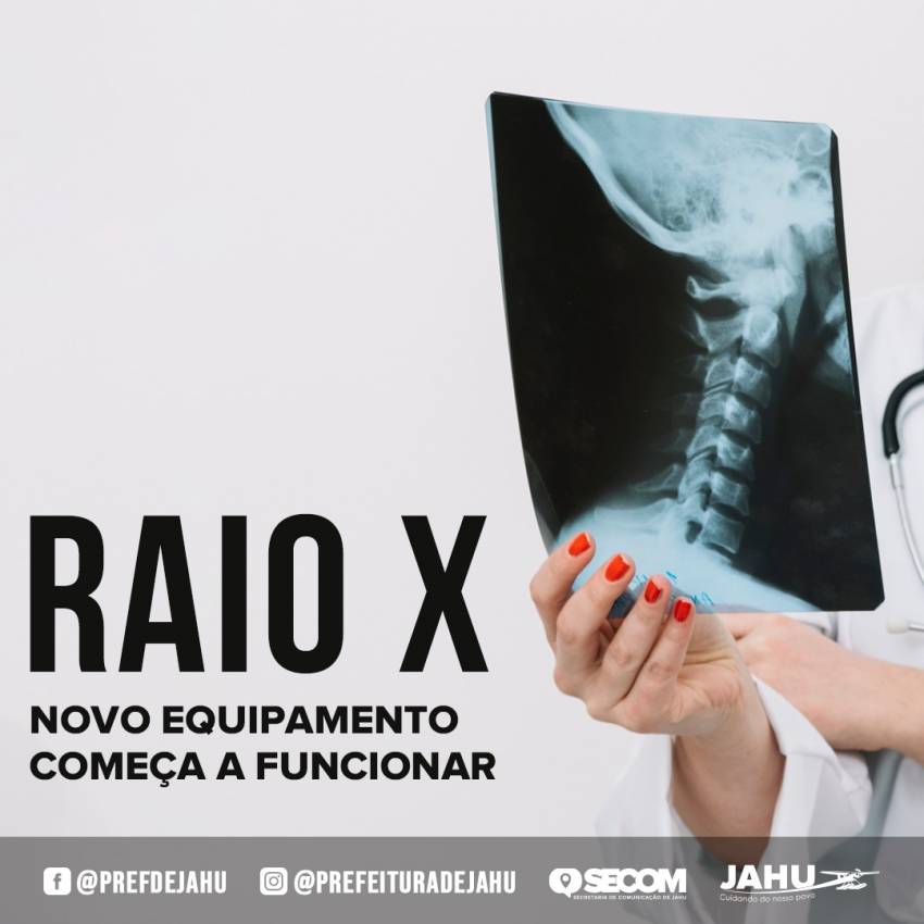 NOVO EQUIPAMENTO DE RAIO X COMEÇA A FUNCIONAR