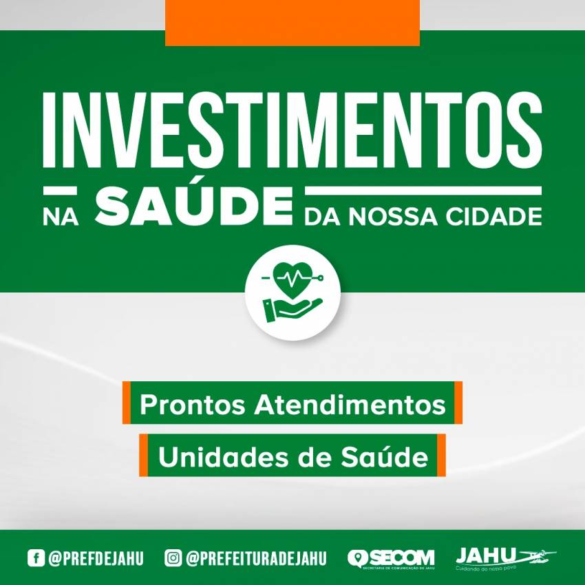 INVESTIMENTOS NA SAÚDE DA NOSSA CIDADE