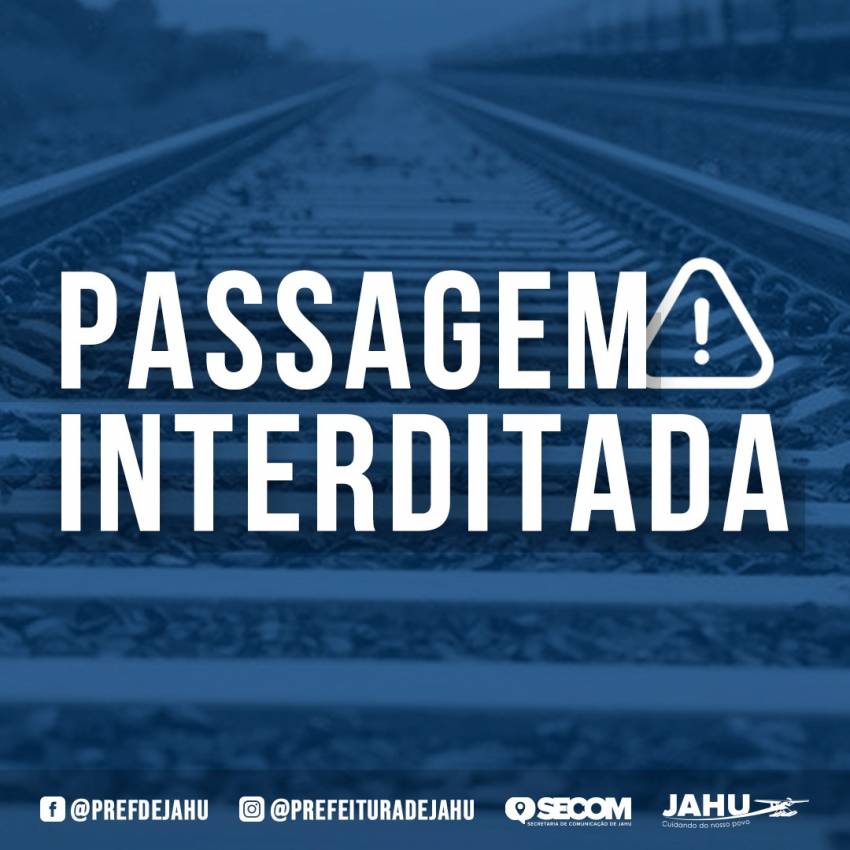 POTUNDUVA: PASSAGEM DE NÍVEL DA FERROVIA NA RUA SÃO JOSÉ SERÁ INTERDITADA PARA OBRAS NESTA QUARTA