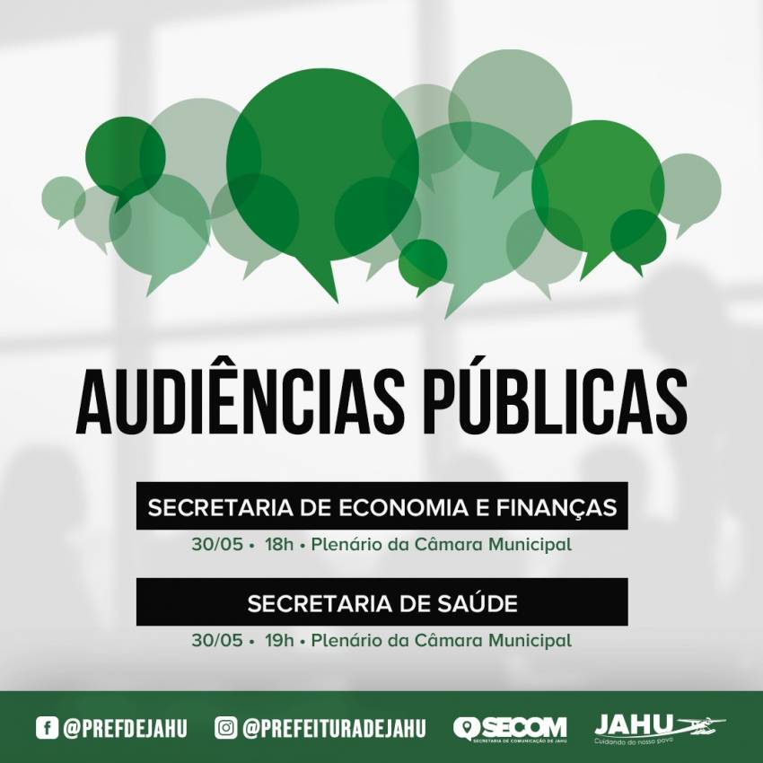 AUDIÊNCIAS PÚBLICAS