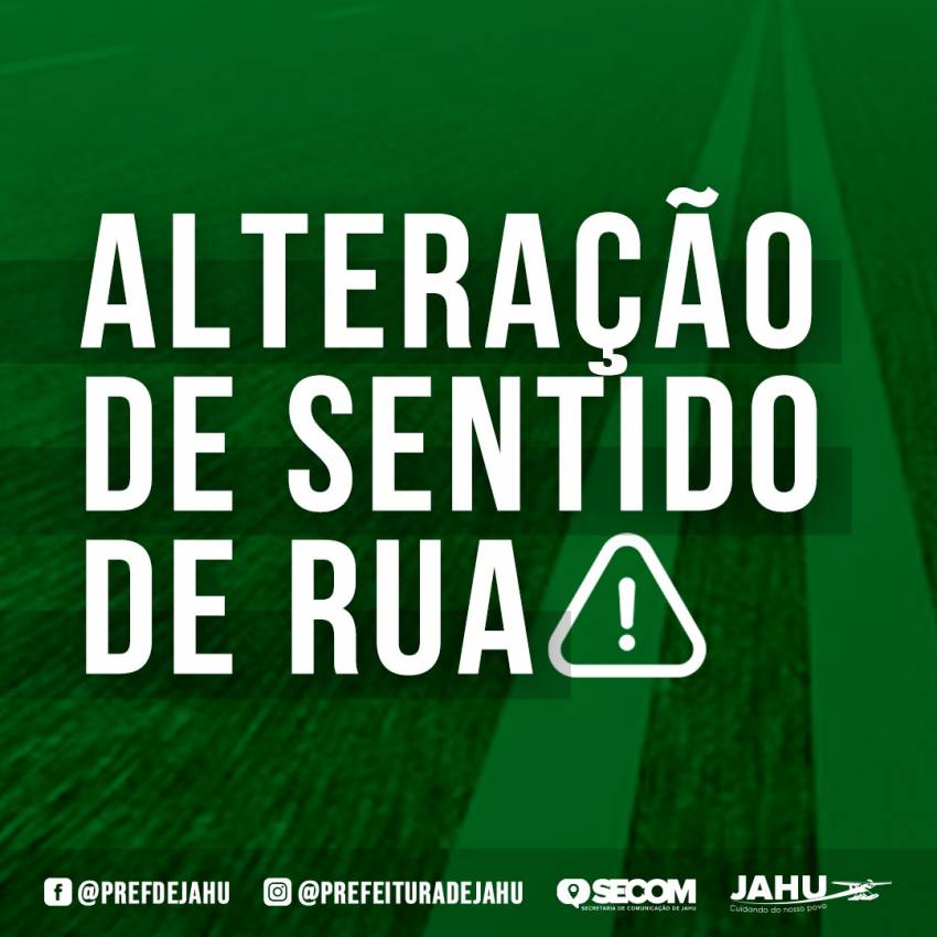 ATENÇÃO: RUA OSVALDO CONTADOR PASSA A TER TRECHO COM MÃO ÚNICA