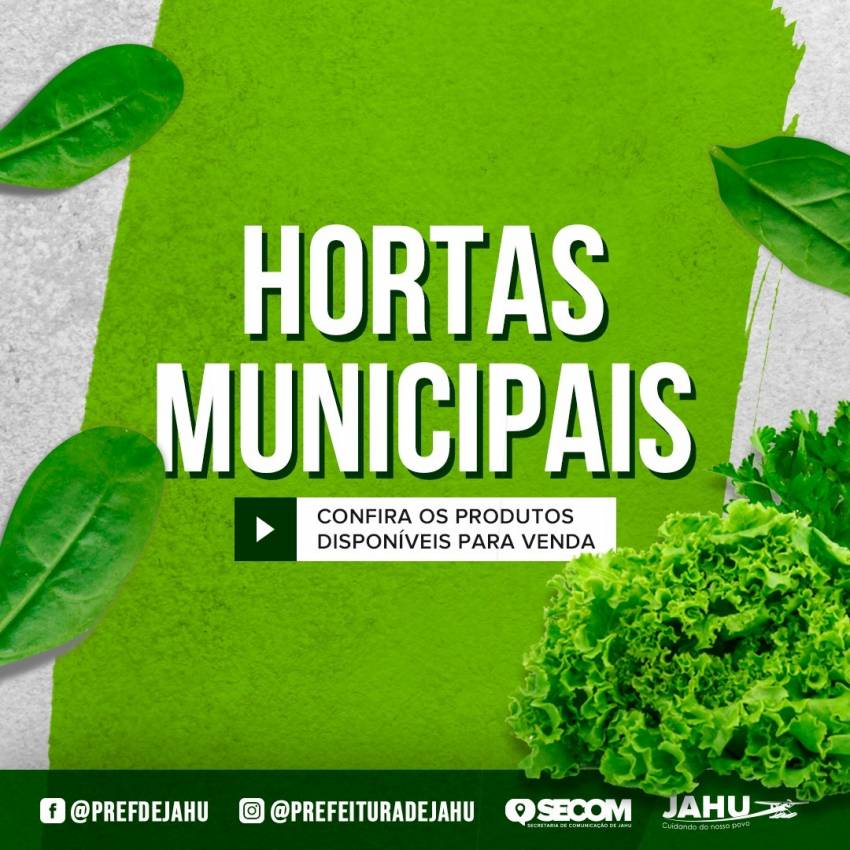 HORTAS MUNICIPAIS: PRODUTOS À VENDA NESTA QUINTA-FEIRA (28/12)
