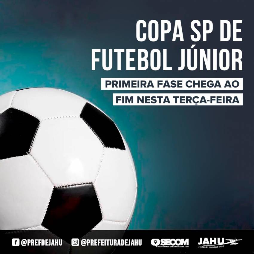 COPA SP DE FUTEBOL JÚNIOR: PRIMEIRA FASE CHEGA AO FIM NESTA TERÇA-FEIRA (09)