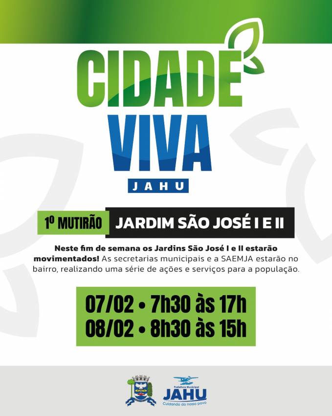 SEXTA E SÁBADO: 1º MUTIRÃO