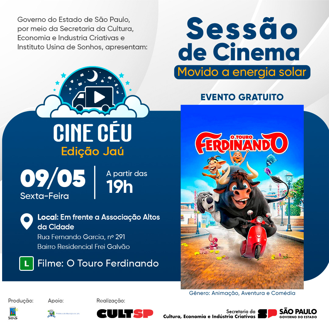 ESSA SEMANA TEM CINEMA GRATUITO EM DOIS BAIRROS DA CIDADE!