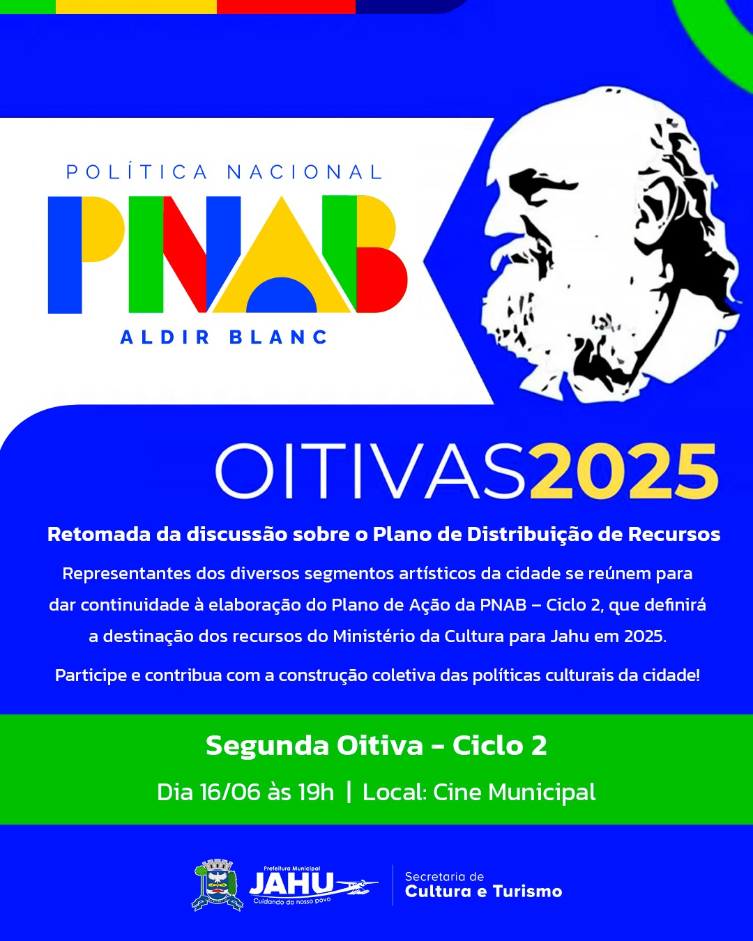 SEGUNDA OITIVA ALDIR BLANC RETOMA DISCUSSÃO SOBRE PLANO DE DISTRIBUIÇÃO DE RECURSOS