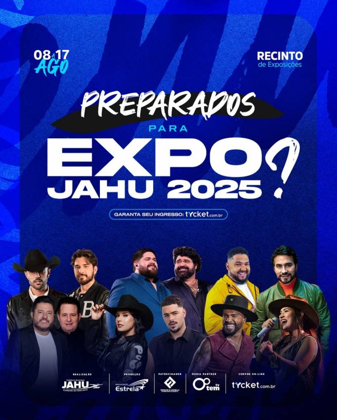EXPO JAHU COMEÇA NESTA SEXTA-FEIRA (08): PREPARE-SE PARA VIVER DIAS INESQUECÍVEIS!