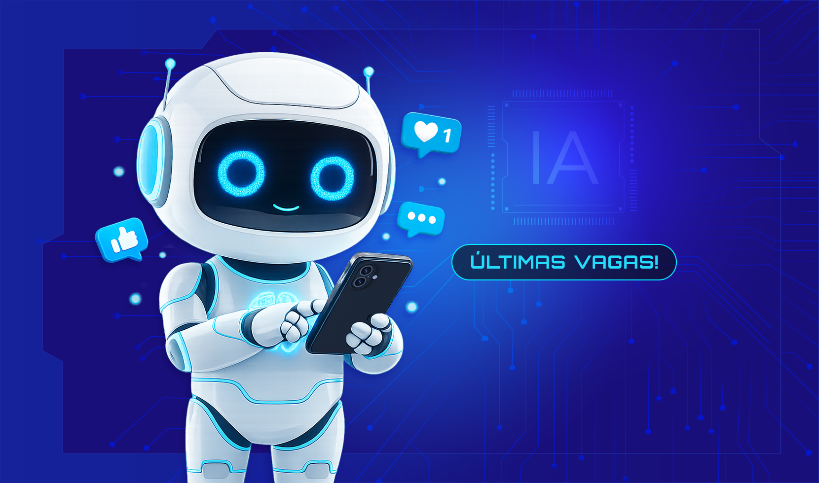 ÚLTIMAS VAGAS PARA A OFICINA DE INTELIGÊNCIA ARTIFICIAL PARA REDES SOCIAIS