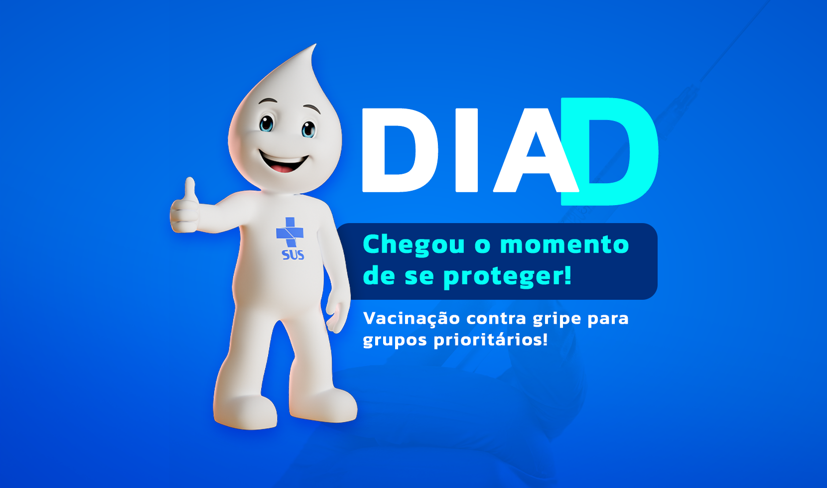 VACINAÇÃO CONTRA GRIPE PARA GRUPOS PRIORITÁRIOS NESTE SÁBADO (28)