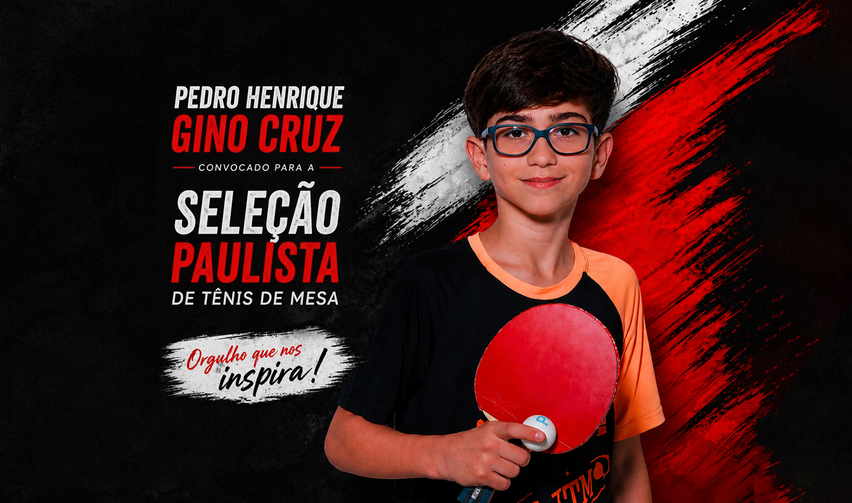 JOVEM PROMESSA JAUENSE DO TÊNIS DE MESA É CONVOCADO PARA A SELEÇÃO PAULISTA