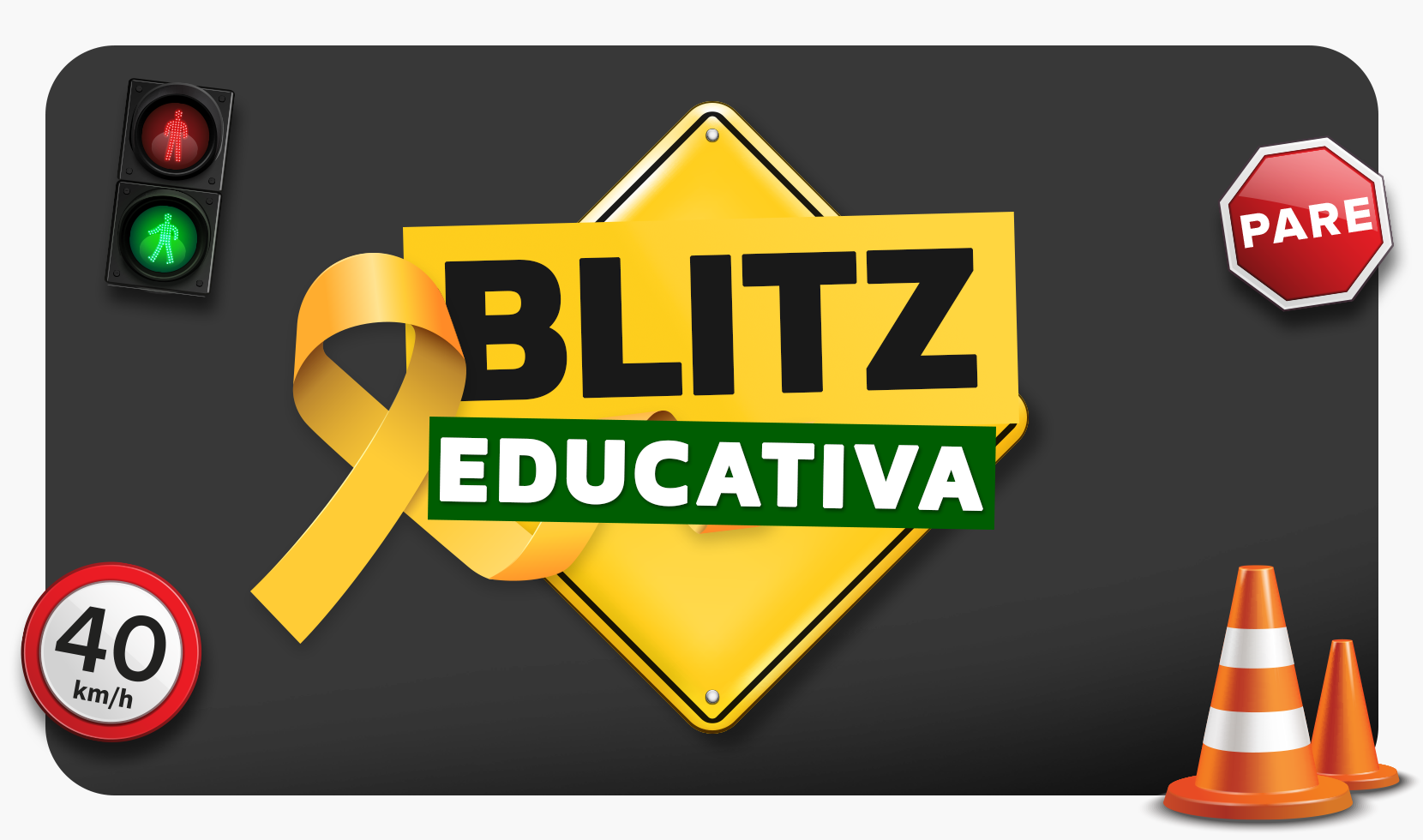 MAIO AMARELO: BLITZ EDUCATIVA LEVA CONSCIENTIZAÇÃO AO CENTRO DE JAHU