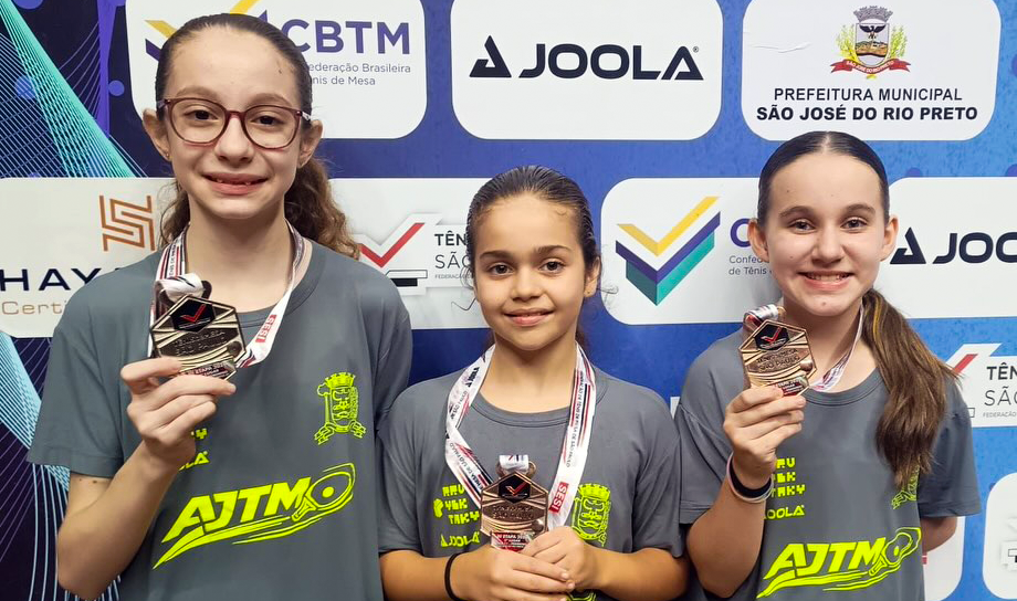 TÊNIS DE MESA: MENINAS DO SUB-11 TRAZEM TRÊS MEDALHAS DO PAULISTA