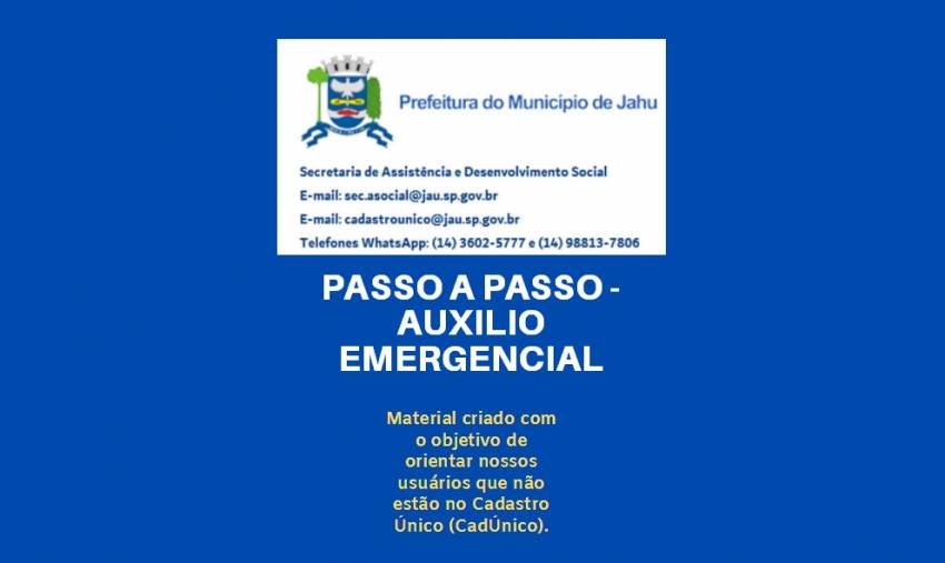 Passo a passo – Auxílio Emergencial