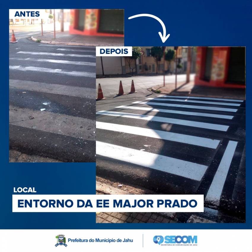 MAJOR PRADO E LAUDELINO DE ABREU RECEBEM REVITALIZAÇÃO DE SINALIZAÇÃO