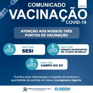Imagem da notícia Cronograma de Vacinação a partir de 29/06