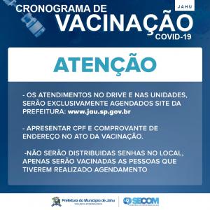 Imagem da notícia Cronograma de Vacinação a partir de 29/06