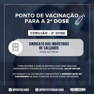 Imagem da notícia NOVOS CORUJÕES PARA APLICAÇÃO DA SEGUNDA DOSE