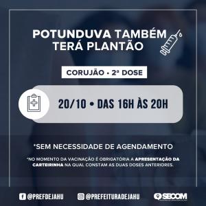 Imagem da notícia NOVOS CORUJÕES PARA APLICAÇÃO DA SEGUNDA DOSE