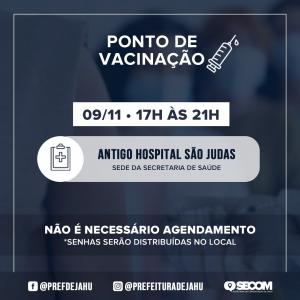 Imagem da notícia PREFEITURA ORGANIZA CORUJÕES DE VACINAÇÃO CONTRA A COVID-19 SEM AGENDAMENTO