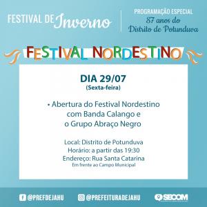 Imagem da notícia FESTIVAL NORDESTINO CELEBRA ANIVERSÁRIO DE POTUNDUVA