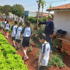 Imagem da notícia ESTUDANTES VISITAM HORTA NO JARDIM ITAMARATI