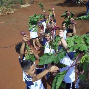 Imagem da notícia ESTUDANTES VISITAM HORTA NO JARDIM ITAMARATI
