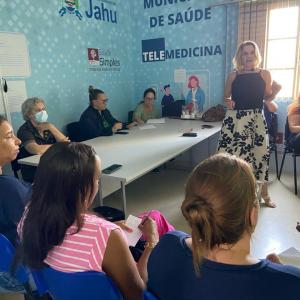Imagem da notícia PROFISSIONAIS DA SAÚDE SÃO ORIENTADOS SOBRE PROTEÇÃO À CRIANÇA