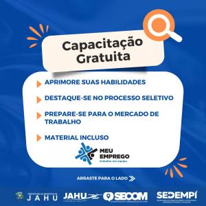 Imagem da notícia PROGRAMA MEU EMPREGO OFERECE CURSO DE CAPACITAÇÃO