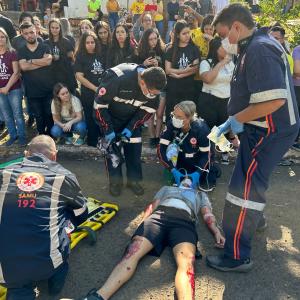 Imagem da notícia SIMULADO ALERTA PARA RISCOS DE ACIDENTE DE TRÂNSITO