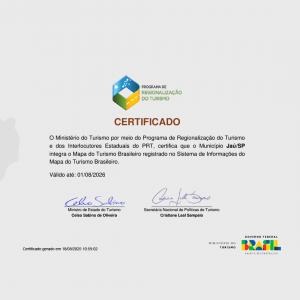 Imagem da notícia JAHU CONTINUA NO MAPA DO TURISMO BRASILEIRO