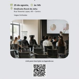 Imagem da notícia IMPACTOS DA REFORMA TRIBUTÁRIA NO AGRONEGÓCIO SÃO TEMA DE PALESTRA GRATUITA