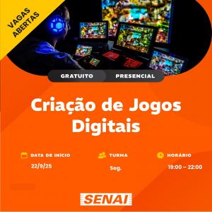 Imagem da notícia SENAI OFERECE CURSOS GRATUITOS NA ÁREA DE TI