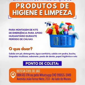 Imagem da notícia ANTES QUE A EMERGÊNCIA ACONTEÇA: CAMPANHA ARRECADA PRODUTOS DE LIMPEZA