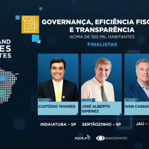 Imagem da notícia JAHU É NOVAMENTE FINALISTA DO PRÊMIO “BAND CIDADES EXCELENTES”
