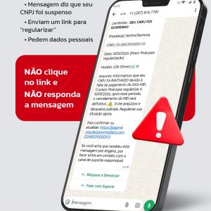 Imagem da notícia ATENÇÃO, MEI! TEM TENTATIVA DE GOLPE ROLANDO NO WHATSAPP