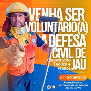 Imagem da notícia SEJA VOLUNTÁRIO DA DEFESA CIVIL