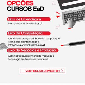 Imagem da notícia VESTIBULAR UNIVESP 2026 — INSCRIÇÕES ABERTAS PARA CURSOS GRATUITOS EM JAHU