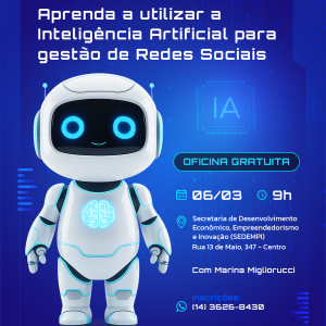 Imagem da notícia APRENDA A UTILIZAR A INTELIGÊNCIA ARTIFICIAL PARA GESTÃO DE REDES SOCIAIS