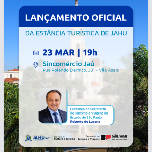 Imagem da notícia JAHU RECEBE VISITA DO SECRETÁRIO ESTADUAL DE TURISMO E VIAGENS NESTA SEGUNDA-FEIRA (23)
